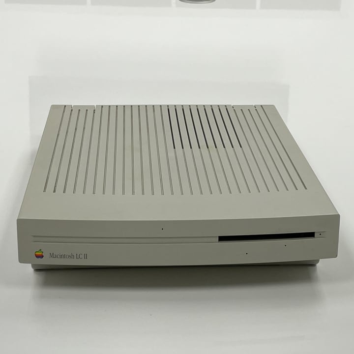 The Macintosh LC II, introduced by Apple on March 23, 1992, was a compact desktop computer designed to offer enhanced performance at an affordable price point. It featured a 16 MHz Motorola 68030 processor, 4 MB of onboard RAM (expandable to 10 MB), and a 40 MB internal SCSI hard drive. The LC II was compatible with System 7.0.1 through Mac OS 7.6.1 and was discontinued on March 15, 1993