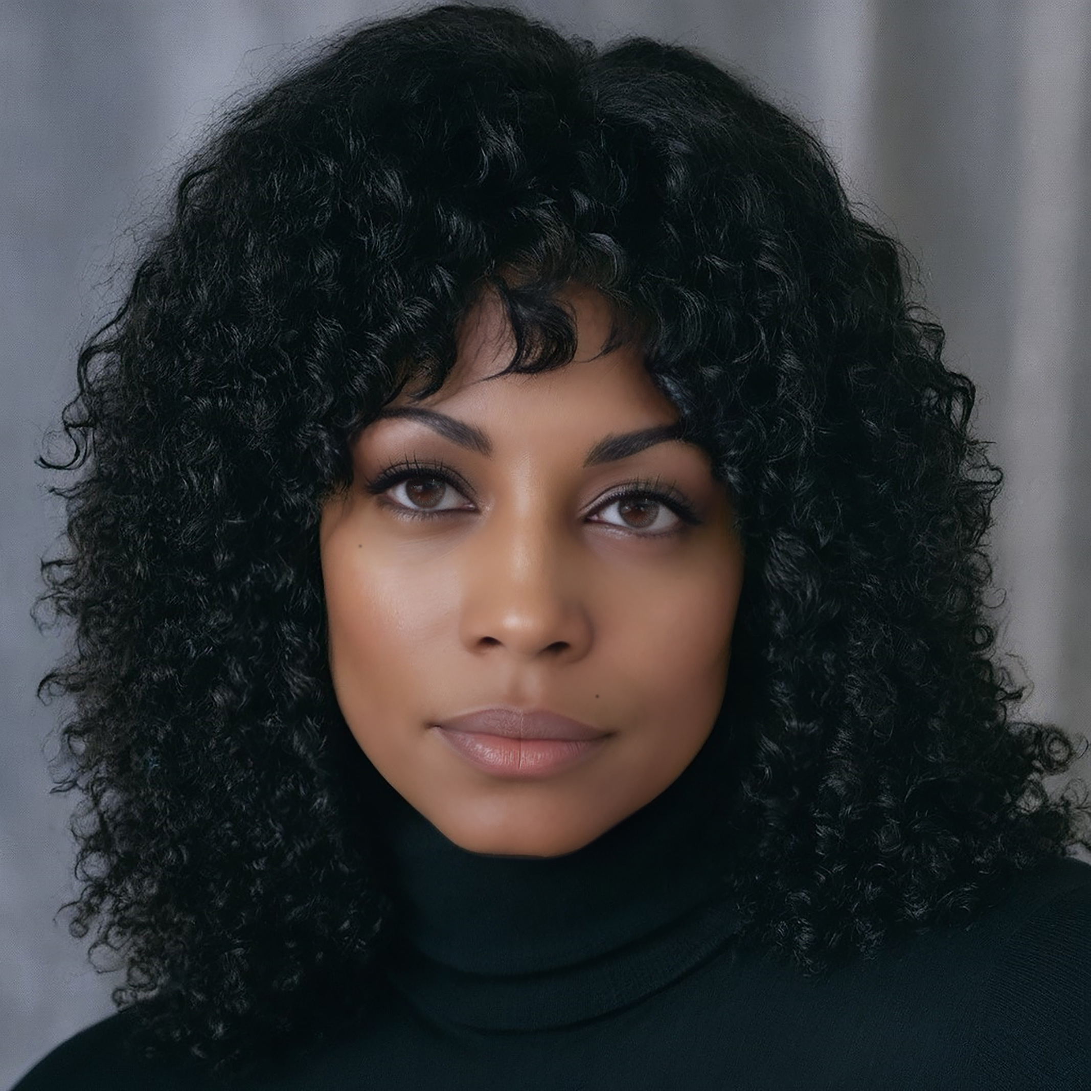 Zaina Juliette — Black Turtleneck