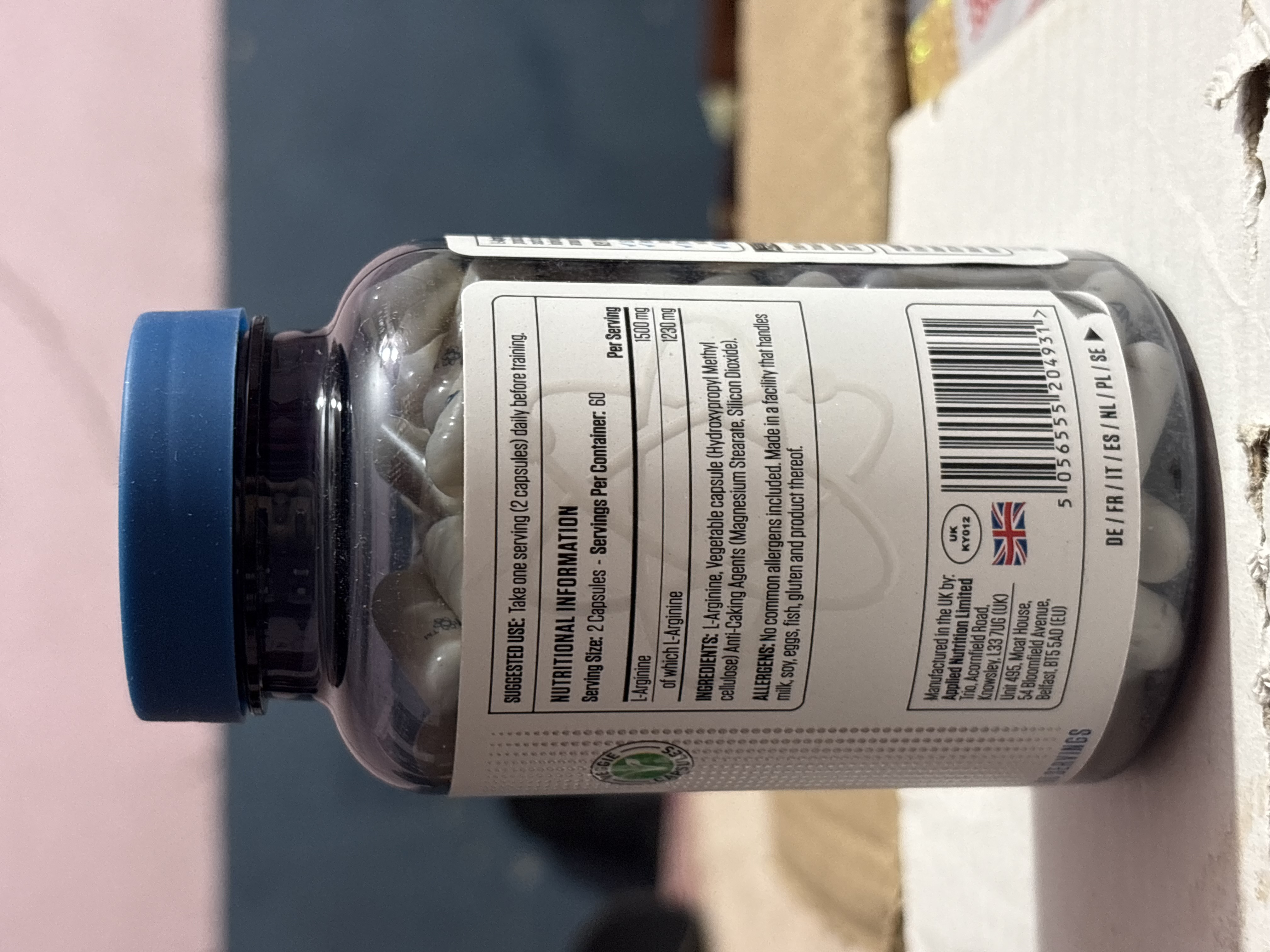 L-Arginine Applied 1500 — alternate view