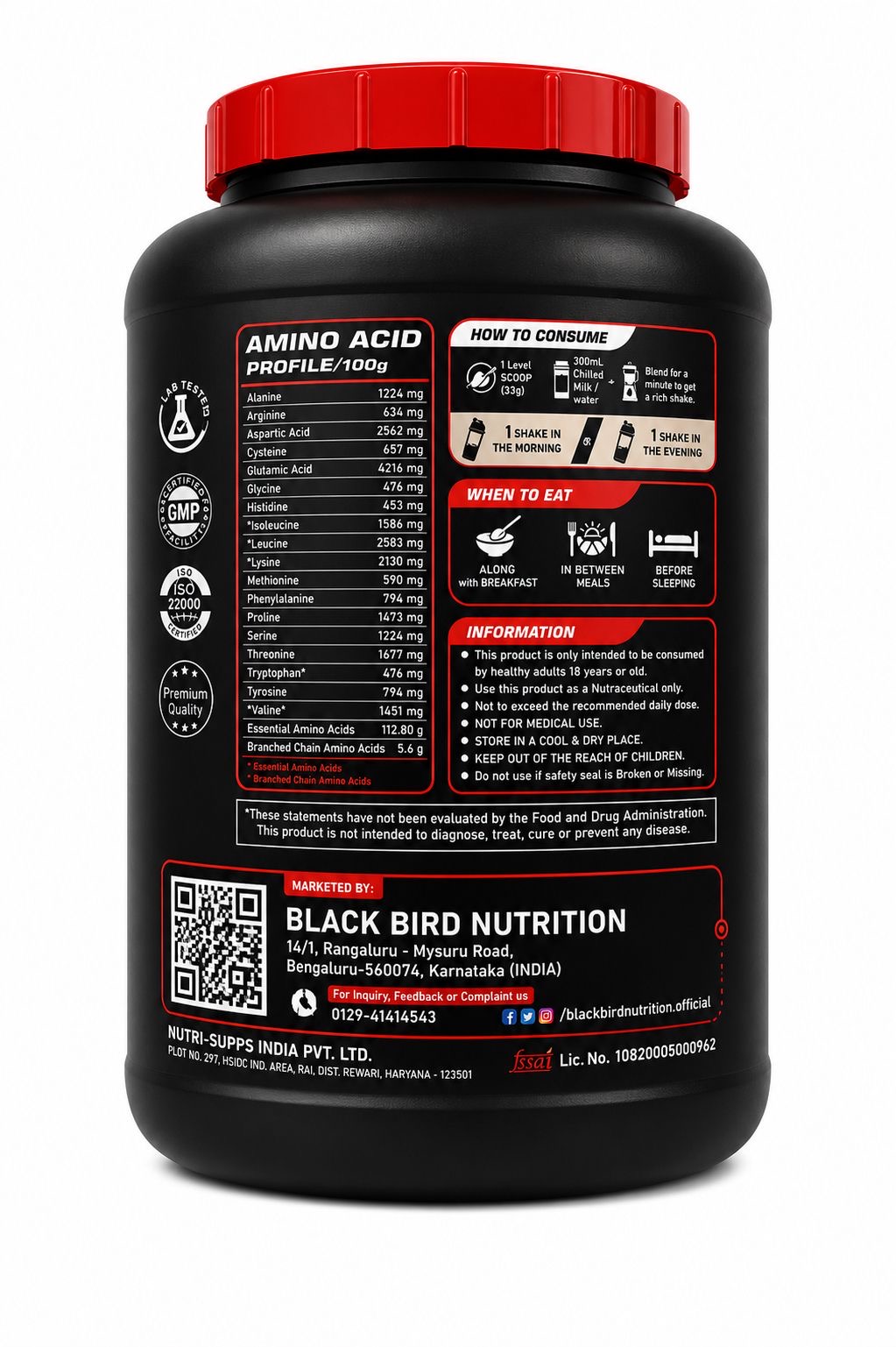 BLACK BIRD ULTRA PREMIUM WHEY Belgium Chocolate — alternate view