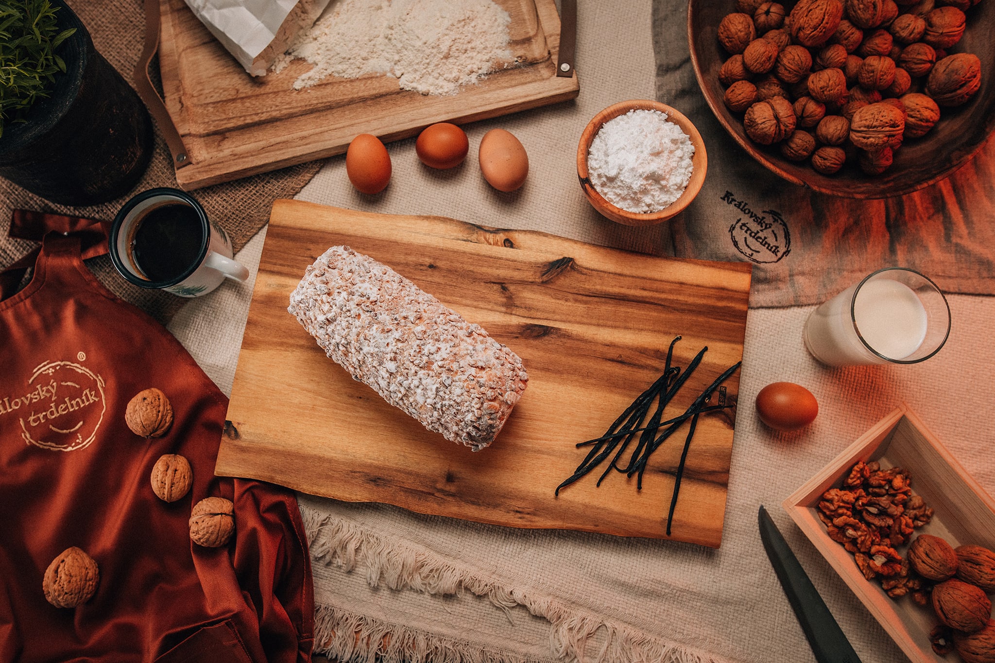 Kenjistudio - Fotografie jídla - trdelník - pečení - sladký dezert