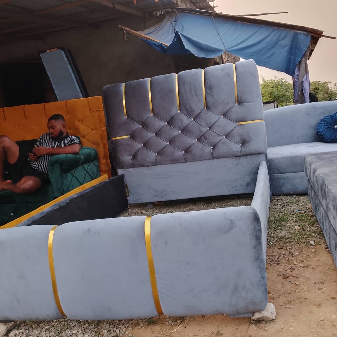 Toffted Buttoned Bed Frame