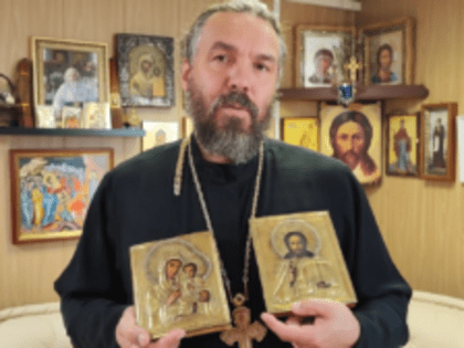 Венчальные иконы священномученика Сергия и матушки Павлы Увицких переданы музею Успенского собора в Екатеринбурге