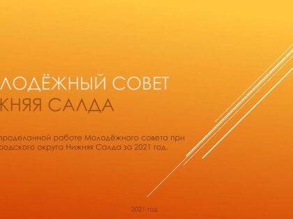 О работе Молодёжного совета Нижняя Салда