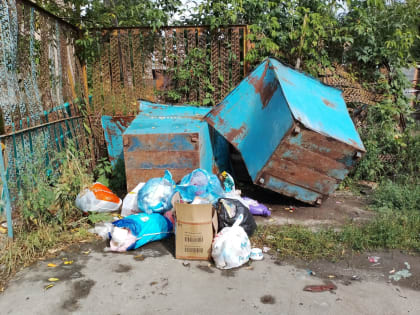 Жители Нижнего Тагила борются с УК из-за мусорной площадки с дырявыми баками