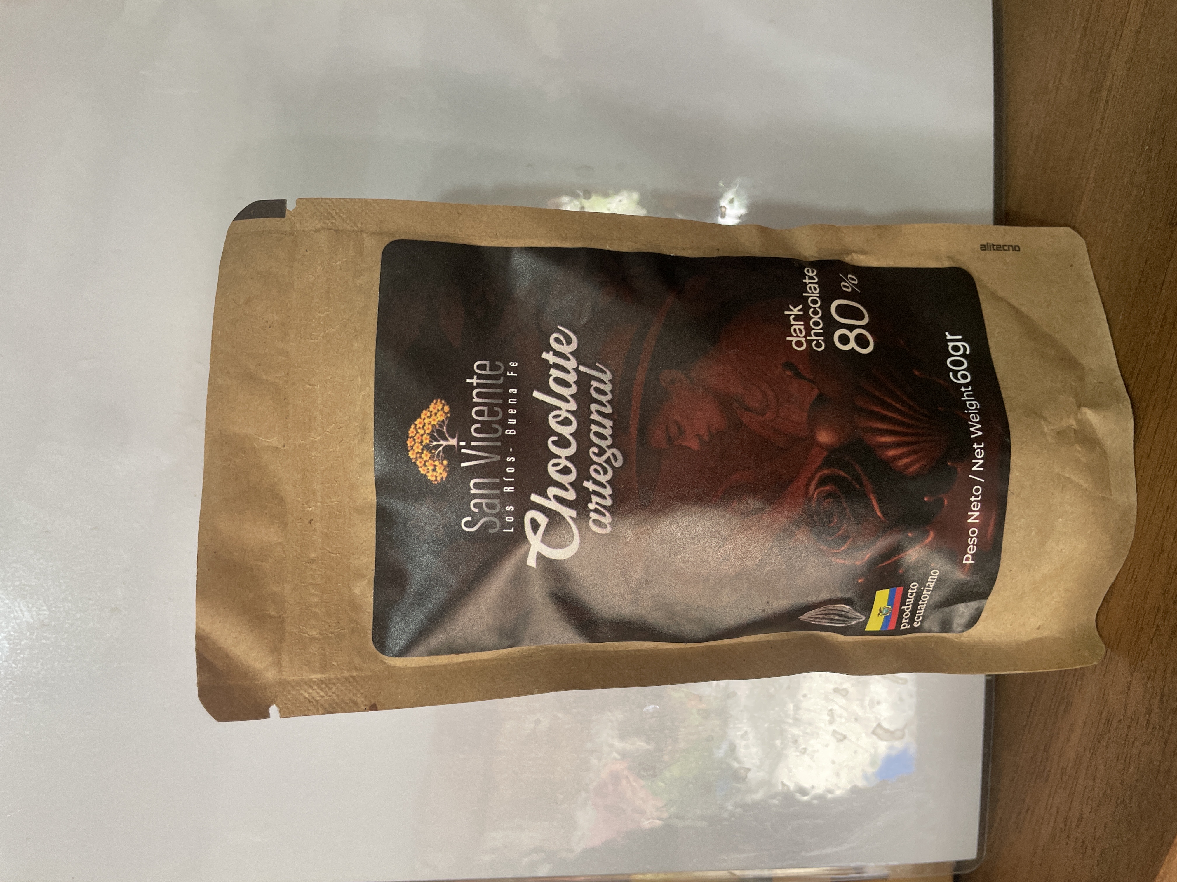 Chocolate artesanal 80% San Vicente