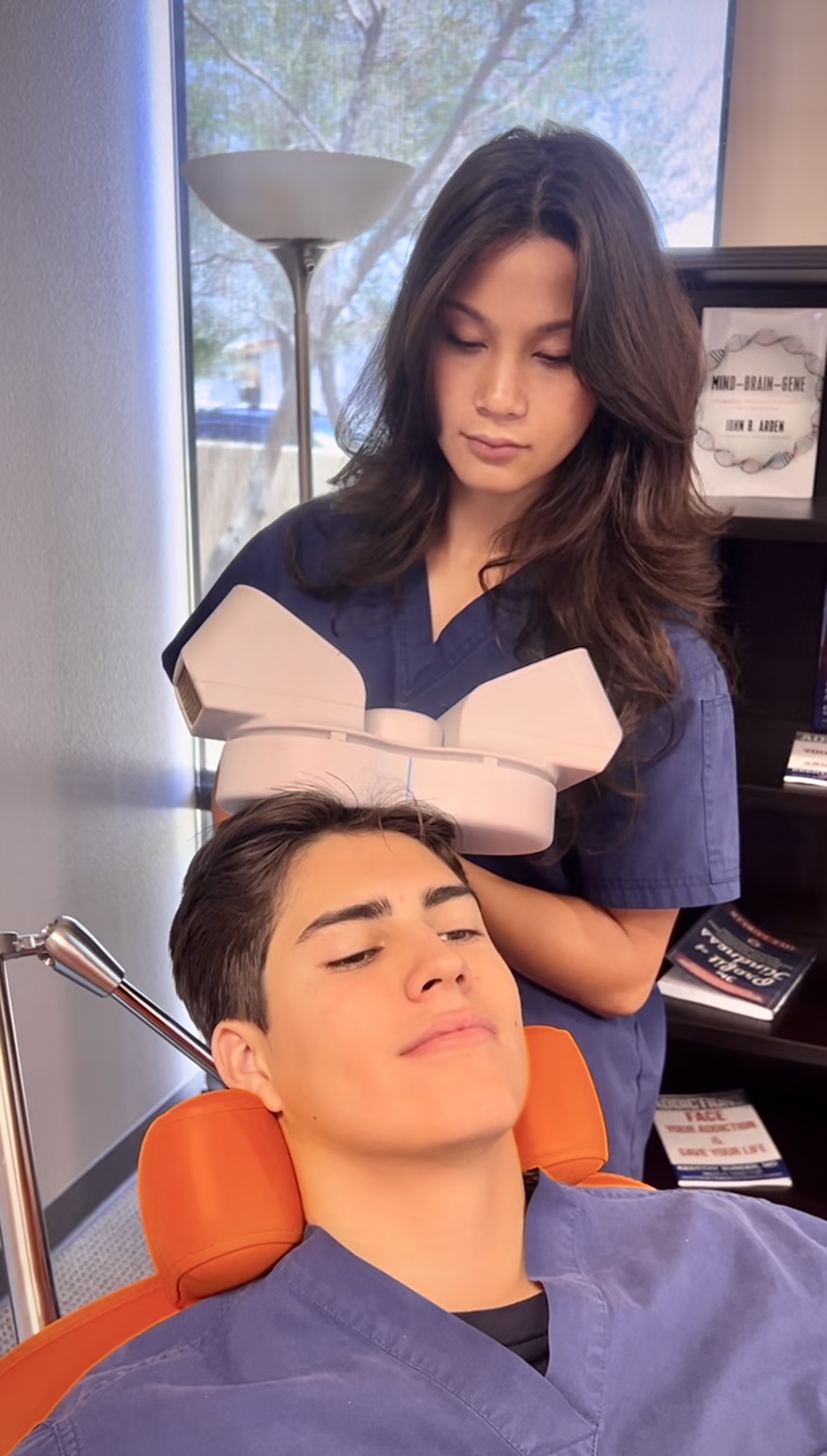 Patient receiving TMS therapy treatment in Palm Springs