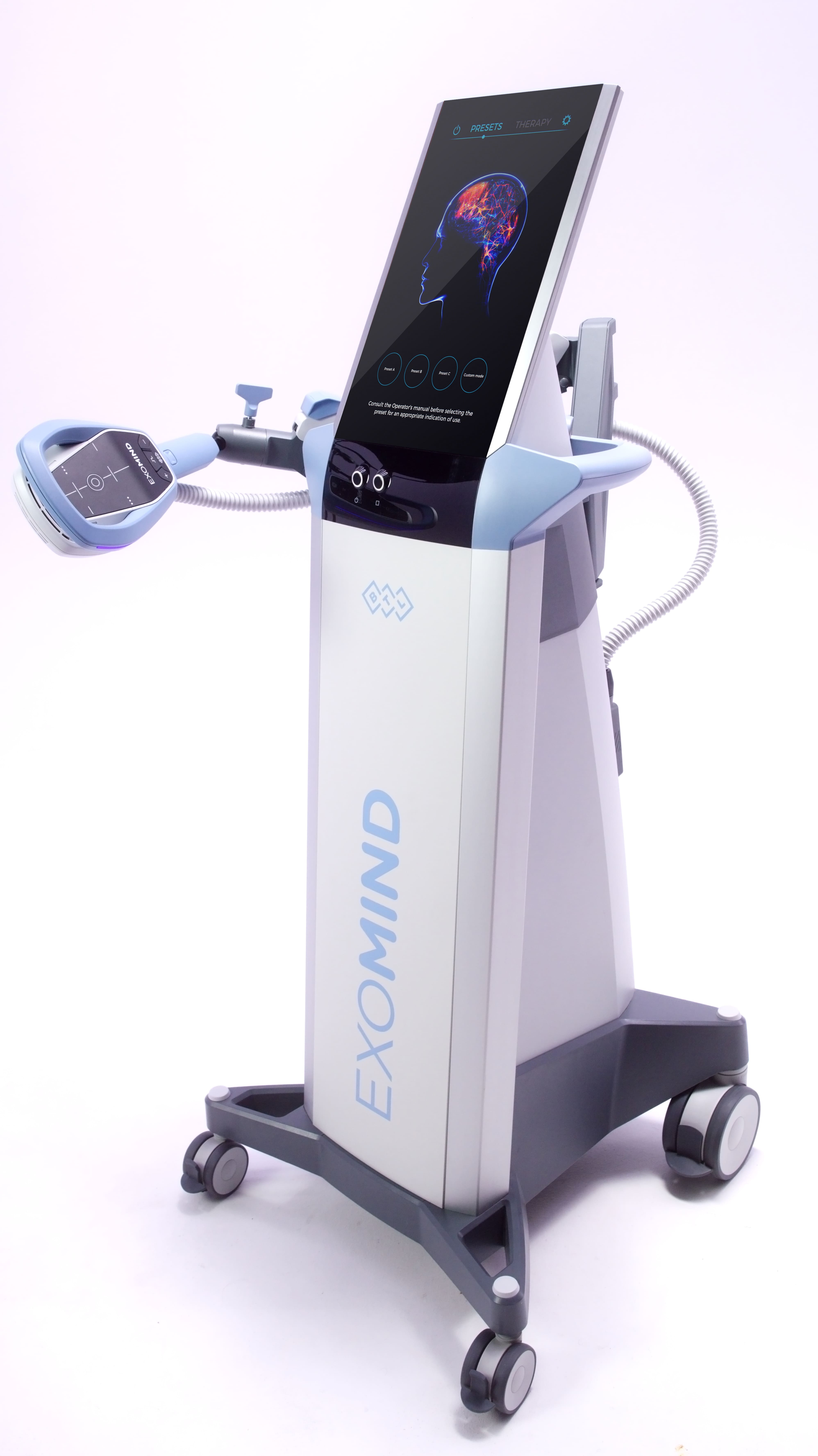 Exomind device close-up showing advanced features