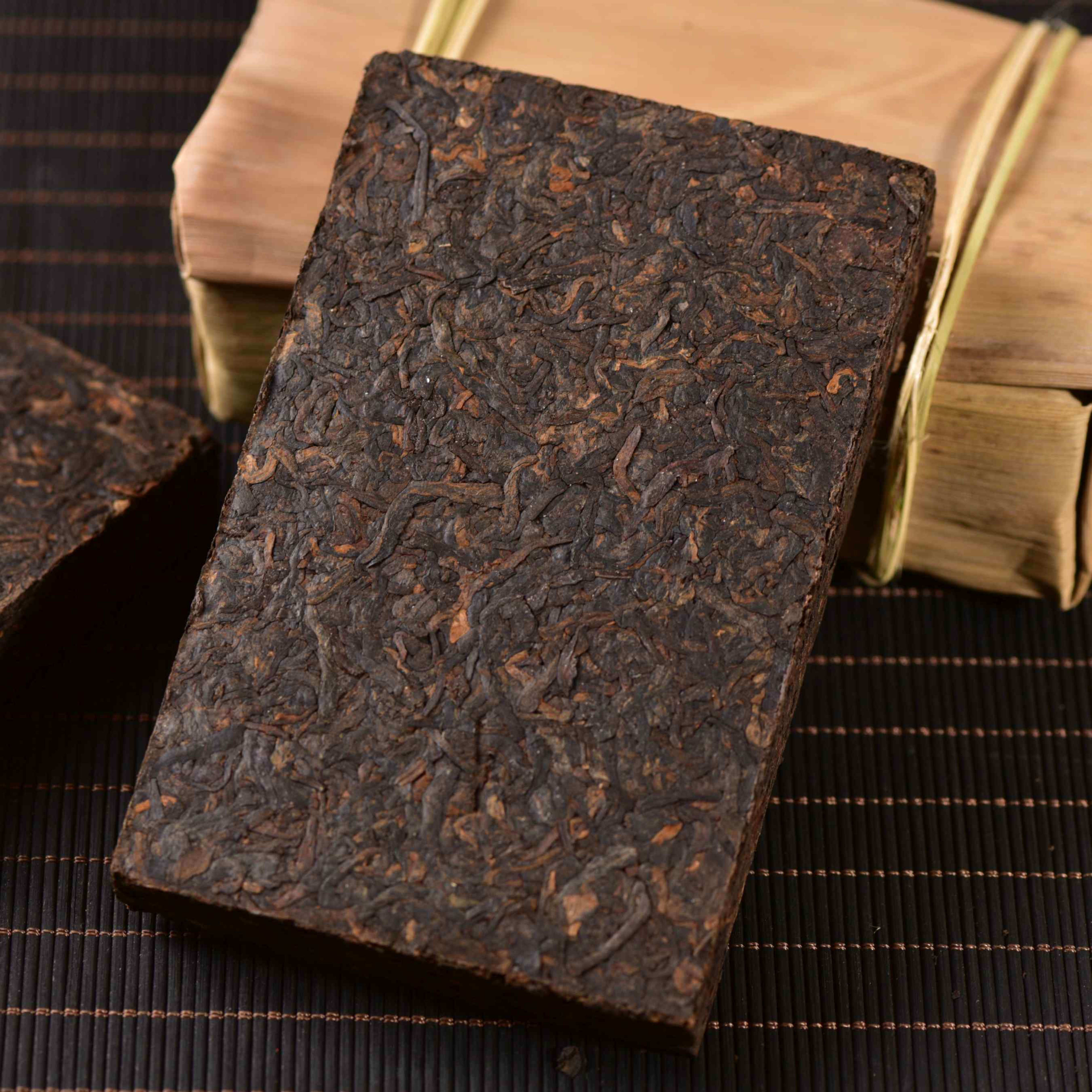 2010 Menghai "Bamboo Wrapped" Ripe Pu-erh Tea Brick