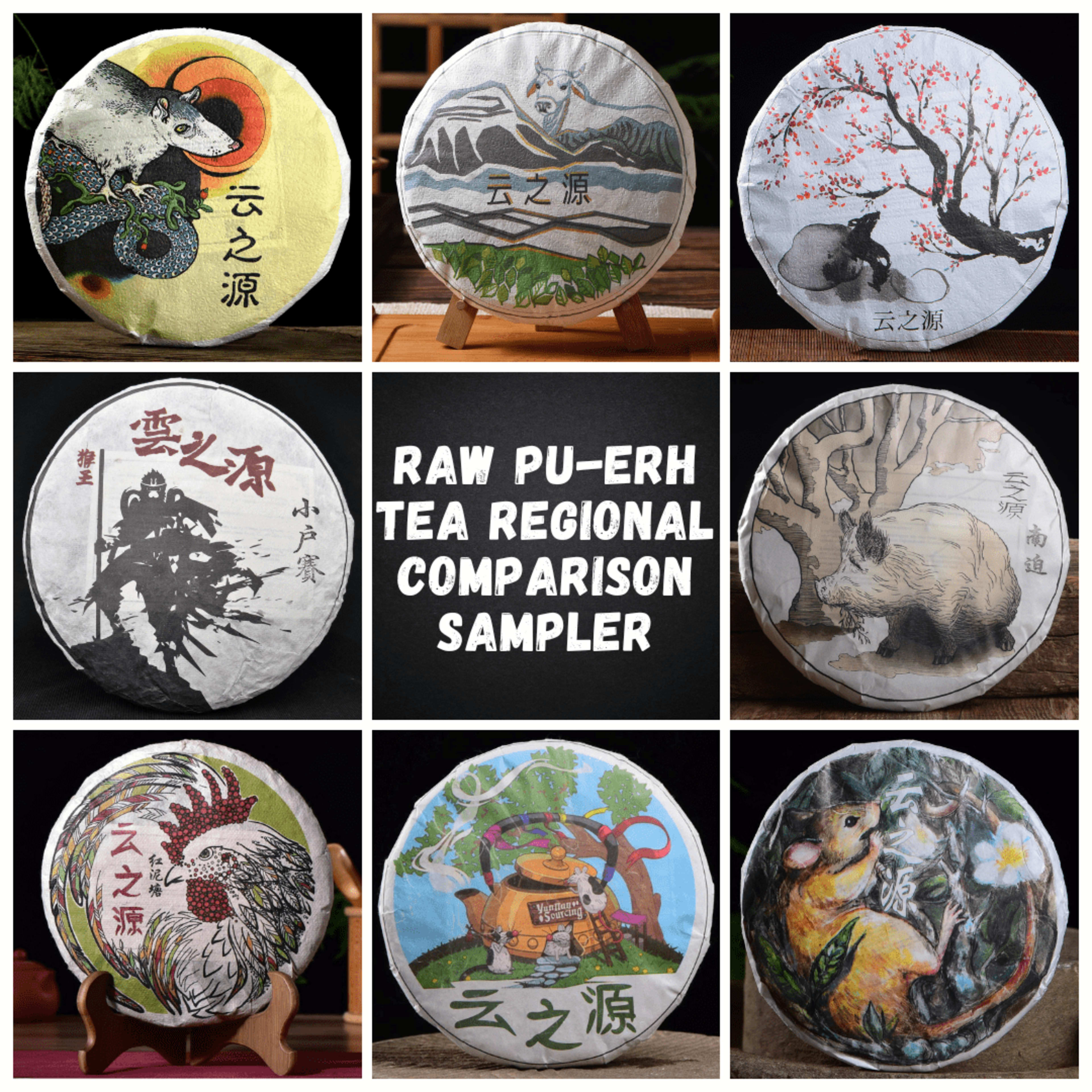 Raw Pu-erh Tea Regional Comparison Sampler