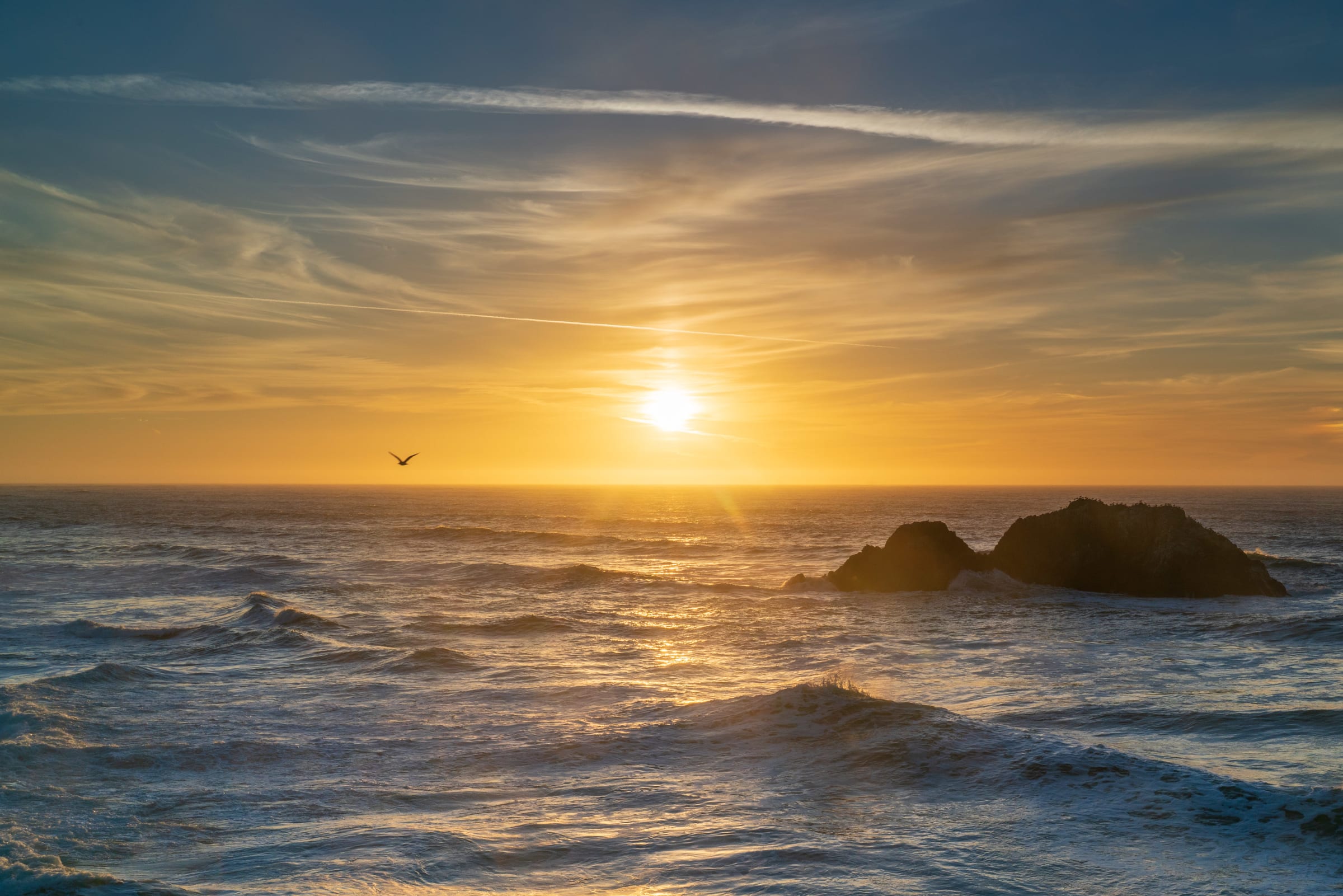 Sunset Over Ocean Beach