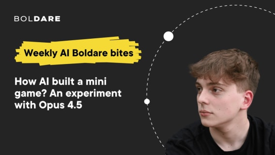 This week’s AI Bite: Can AI build an application from scratch? Our front-end developer tests the capabilities of Opus 4.5