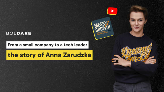 Anna Zarudzka on the Messy Growth podcast – How Boldare became a tech leader 