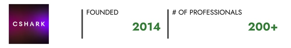 CSHARK | Founded: 2014 | Number of employees: 200+
