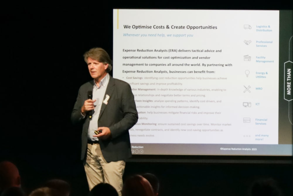 Geert-Jan Dirven, Consulting Partner at Expense Reduction Analysts, shared insights into &quot;Achieving and Maintaining Product-Market Fit through Cost Optimization.&quot;