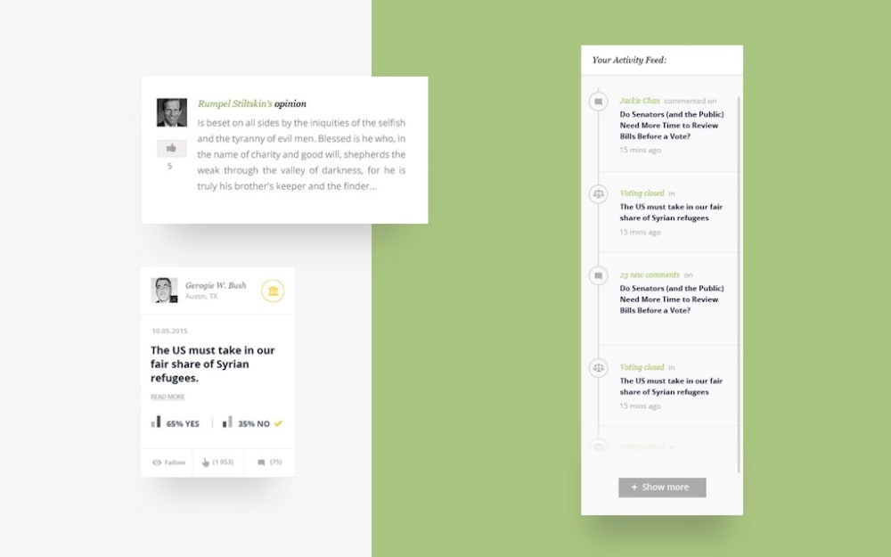 Polco Case Study voting and commenting platform designed and developed by Boldare