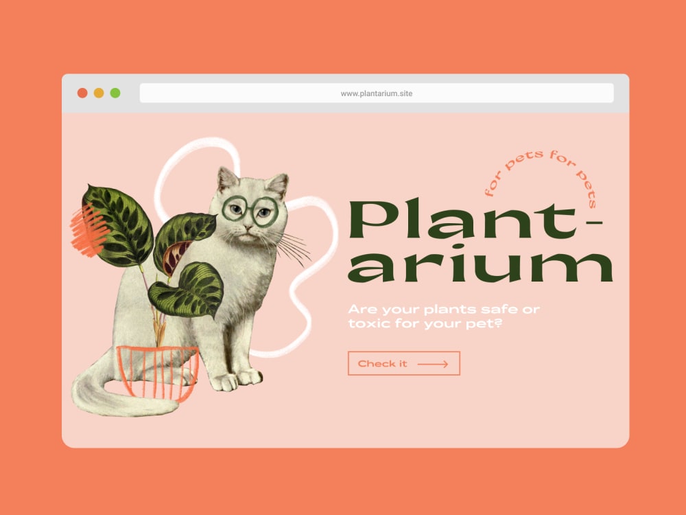 Plantarium - landing page designed in Webflow