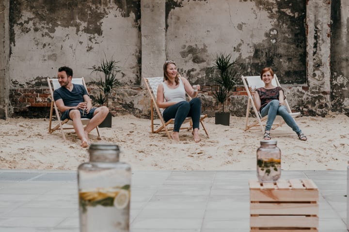 Boldare team at the beach