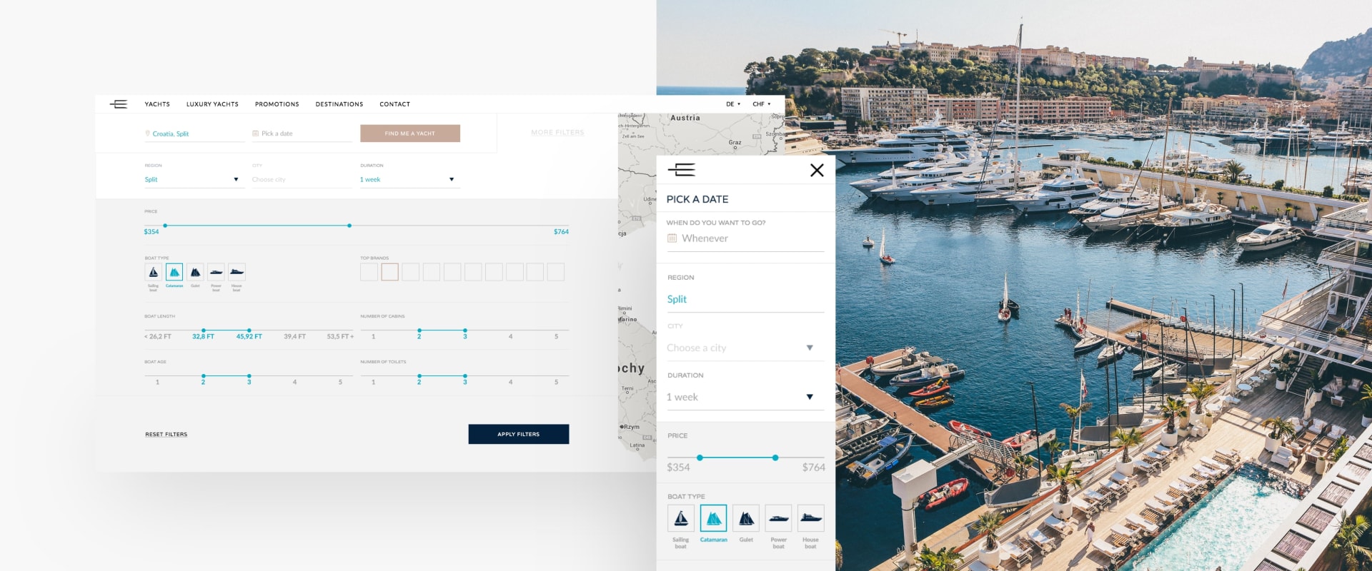 Eres Yachting Booking Platform Web Design Eres Yachting Booking Platform Web Design