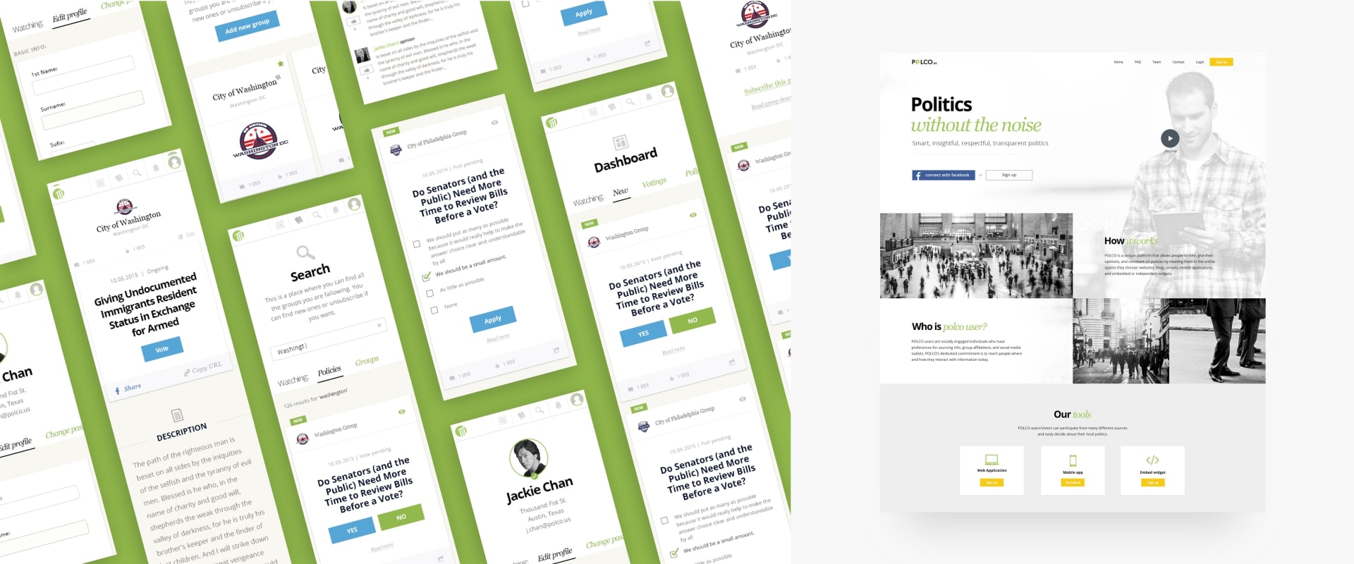 Polco Mobile And Web App Mockup Polco Mobile And Web App Mockup