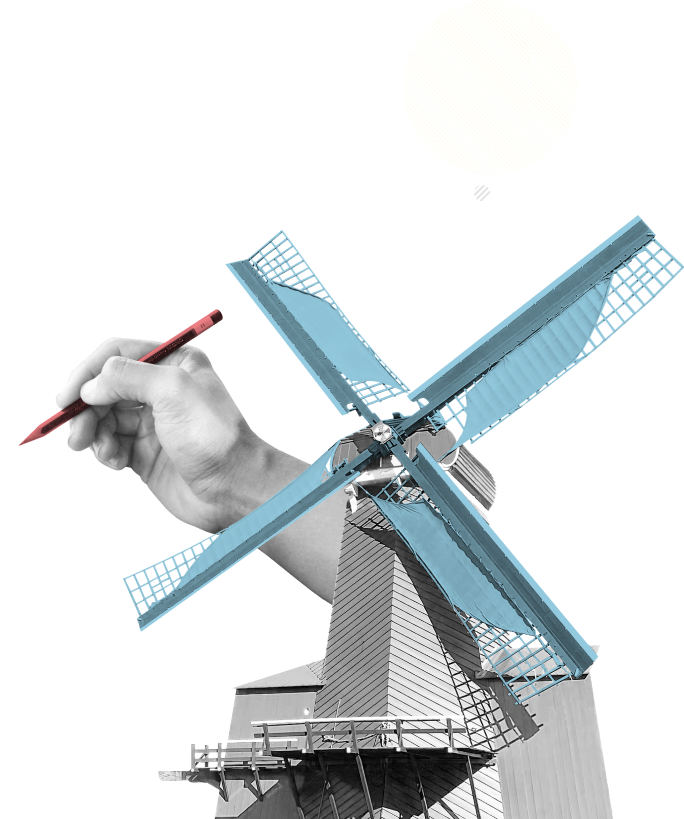Windmill with hand