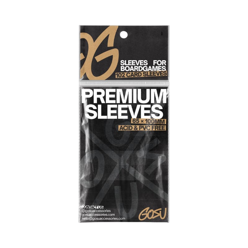 Fundas Premium 65 × 100 MM for Boardgames (102 PCS - 100 Micras)