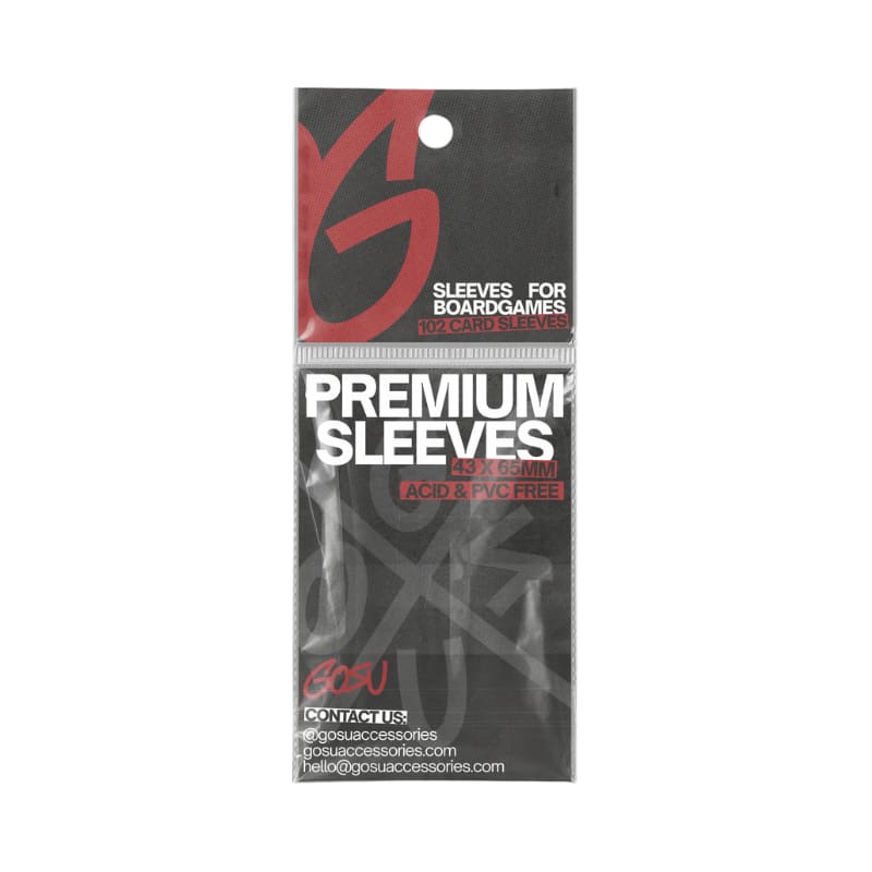 Fundas Premium 43 × 65 MM for Boardgames (102 PCS - 100 Micras)