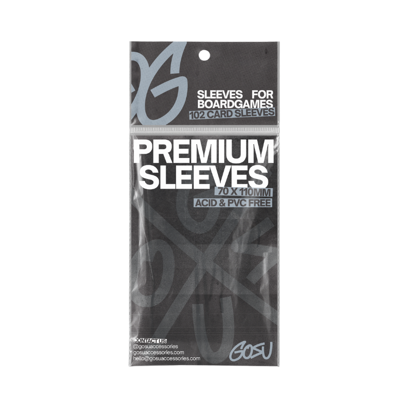 FUNDAS PREMIUM 70 X 110 MM FOR BOARDGAMES (102 PCS - 100 MICRAS)