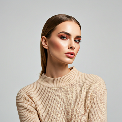 Modelo com maquiagem profissional