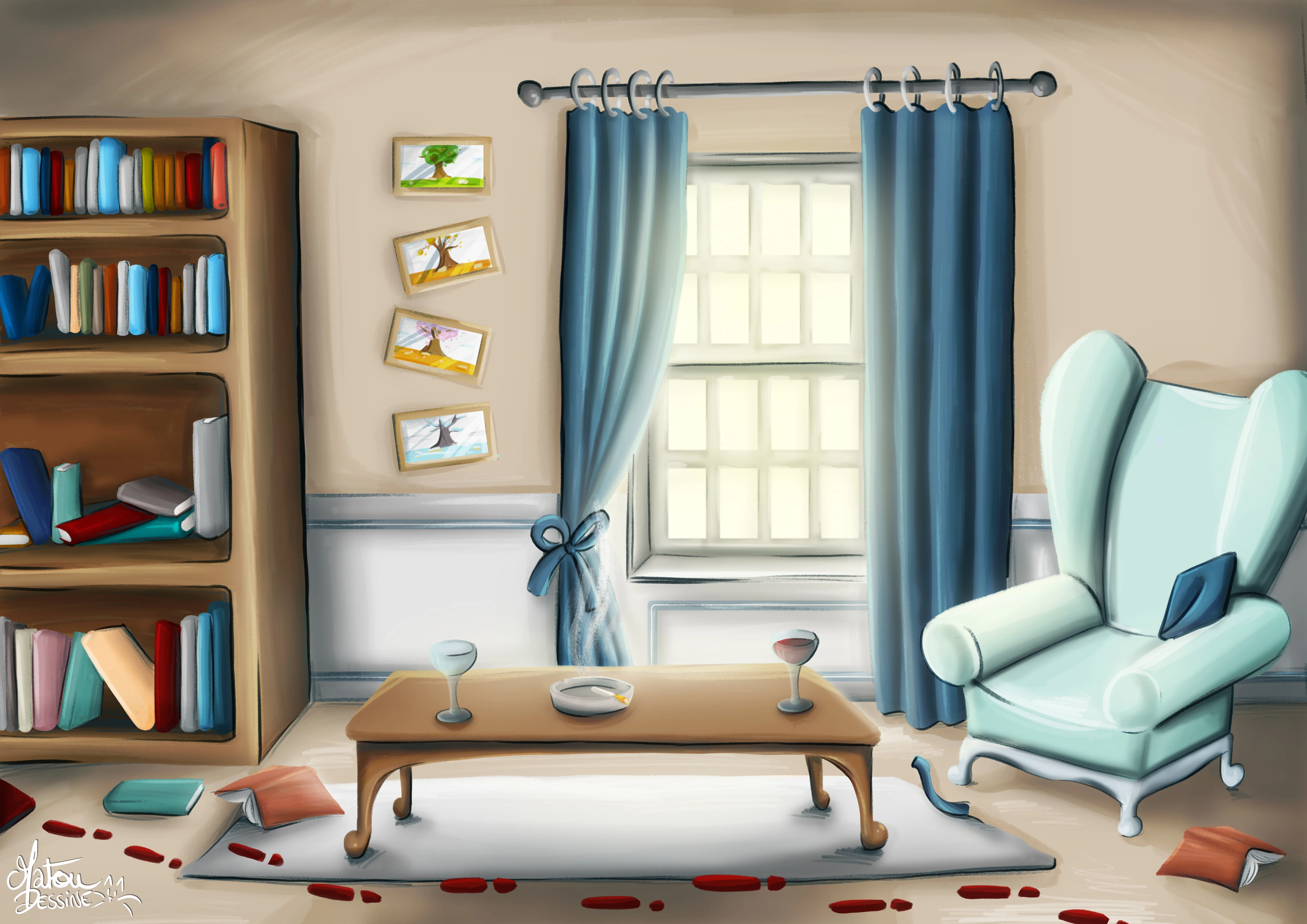 decor scene de crime by Matou Dessine Insta 4