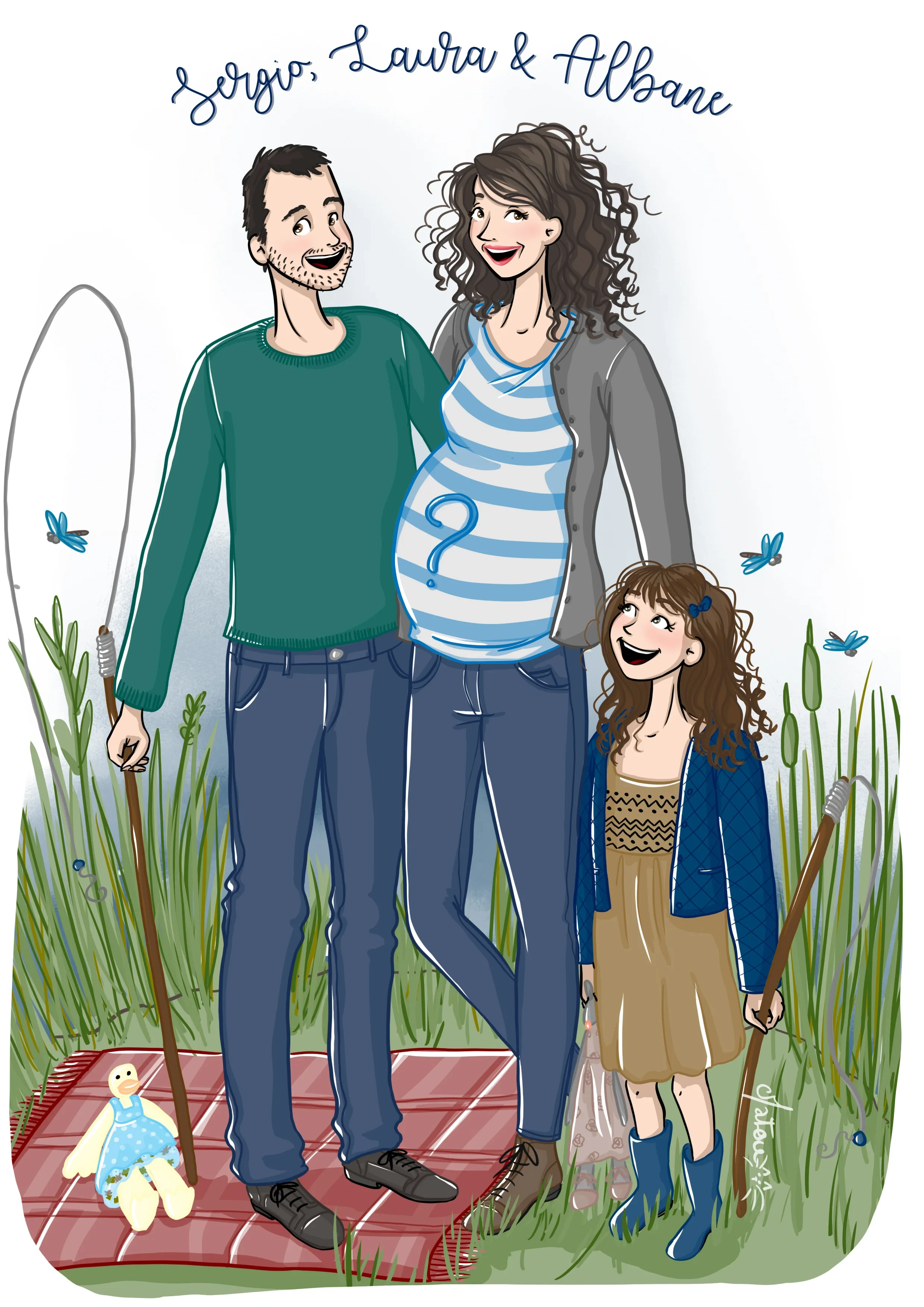 Portrait famille Laura Sergio Albane by Matou