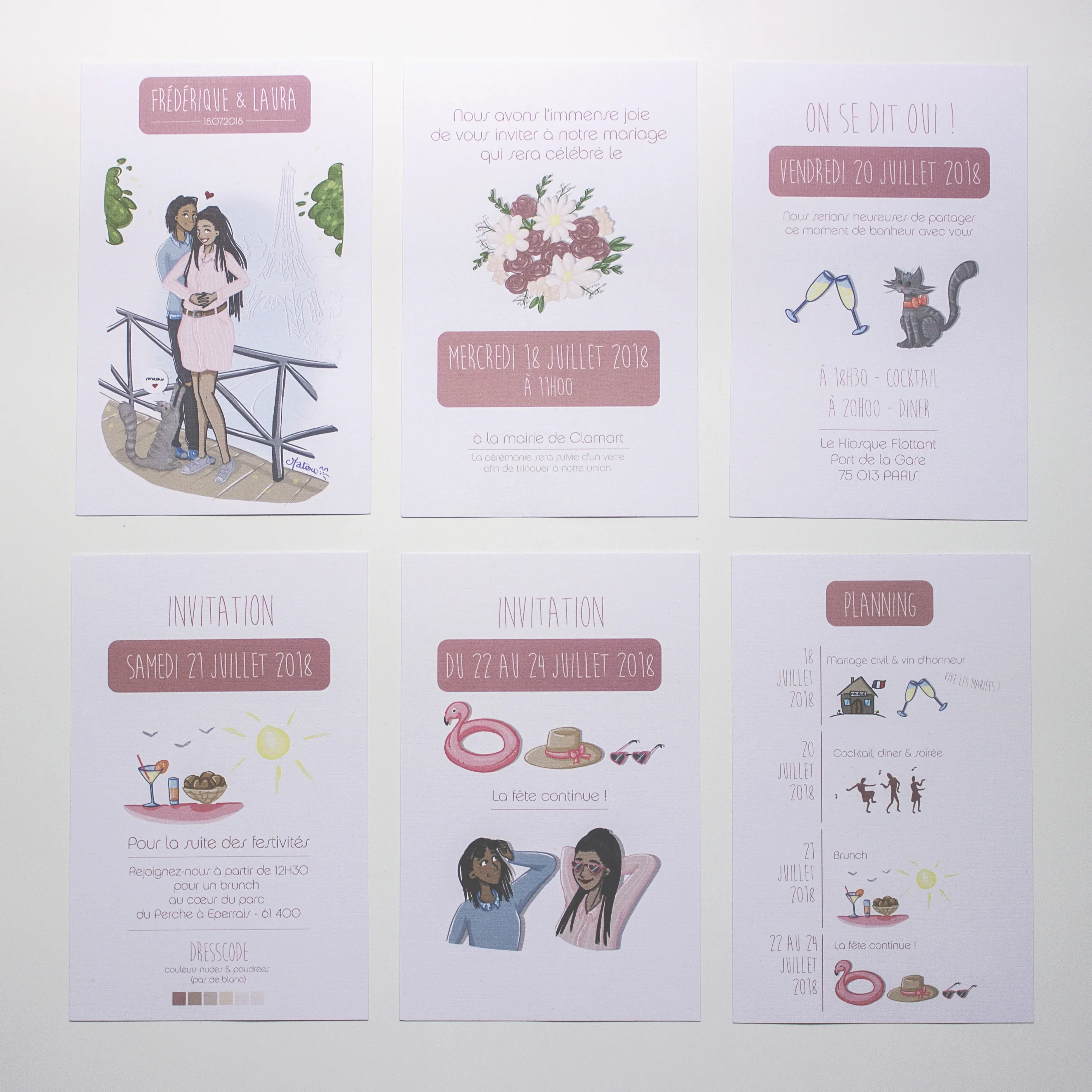 Faire-part, invitations, tableau pour événements Mathilde Hétru