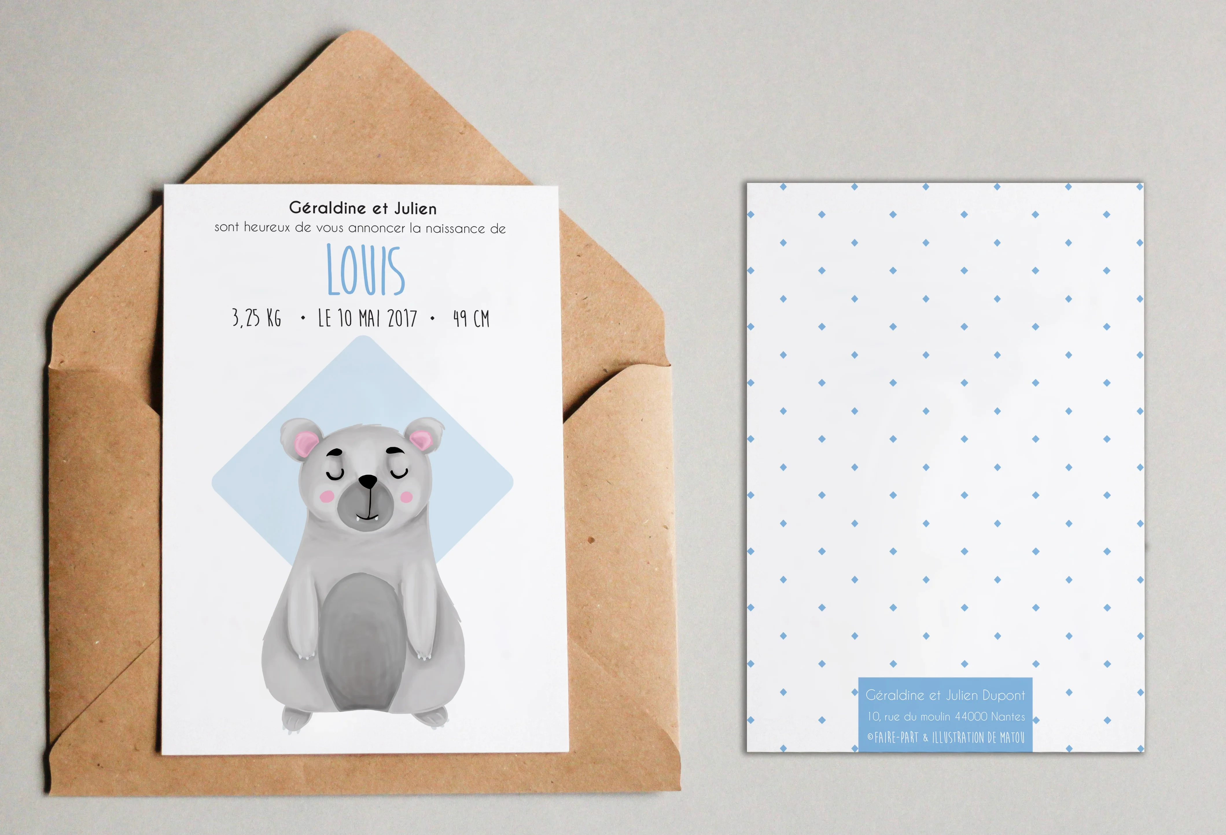 Faire-part, invitations, tableau pour événements Mathilde Hétru