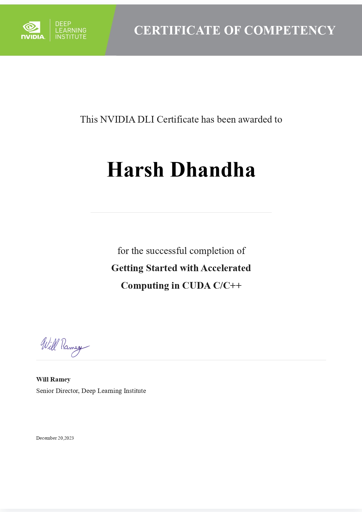 Certificate