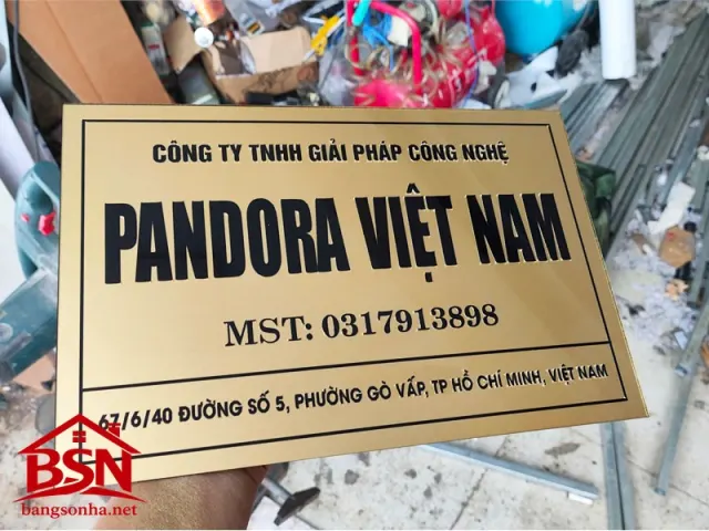 Bảng số nhà Alu tối giản cao cấp sang trọng bền đẹp ngoài trời