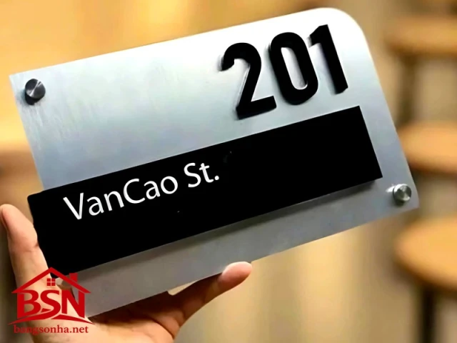Bảng số nhà Alu chữ nổi sang trọng đẹp bền uy tín giá rẻ thi công nhanh