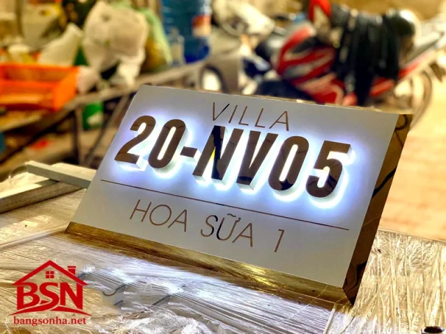 Bảng số nhà Inox chữ nổi sang trọng hiện đại giá tốt