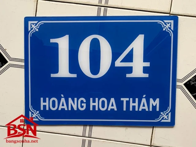 Bảng số nhà Mica tối giản đẹp hiện đại sang trọng giá rẻ thi công nhanh chóng