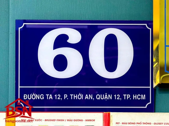 Bảng số nhà Mica tối giản mẫu đẹp tinh tế sang trọng giá tốt uy tín nhanh chóng