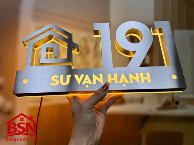 Bảng số nhà Led đẹp cao cấp ánh sáng đều uy tín giá rẻ làm nhanh