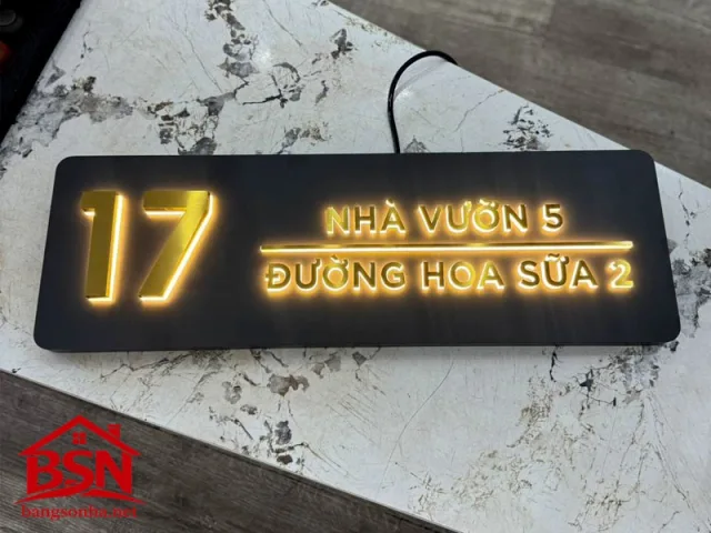 Bảng số nhà Led đẹp sang trọng nổi bật uy tín giá rẻ lắp nhanh