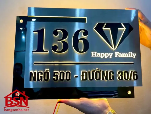 Bảng số nhà Led hiện đại đẹp nổi bật uy tín giá rẻ làm nhanh