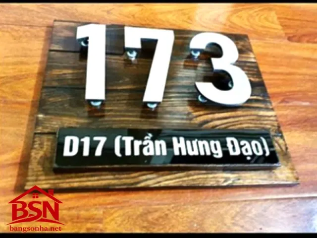 Bảng số nhà gỗ thiết kế đẹp cao cấp giá tốt hoàn thiện nhanh