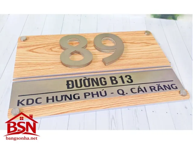 Bảng số nhà gỗ đẹp sang trọng cao cấp giá rẻ sản xuất nhanh