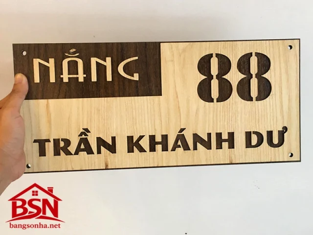 Bảng số nhà gỗ tinh tế đẹp bền giá tốt thi công nhanh