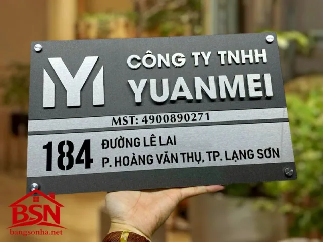 Bảng tên công ty alu hiện đại sang trọng bền đẹp giá rẻ cho mặt tiền doanh nghiệp
