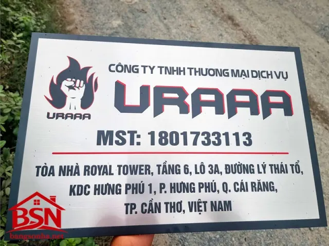 Bảng tên công ty alu uy tín thi công nhanh đẹp cao cấp cho biển hiệu doanh nghiệp lâu bền