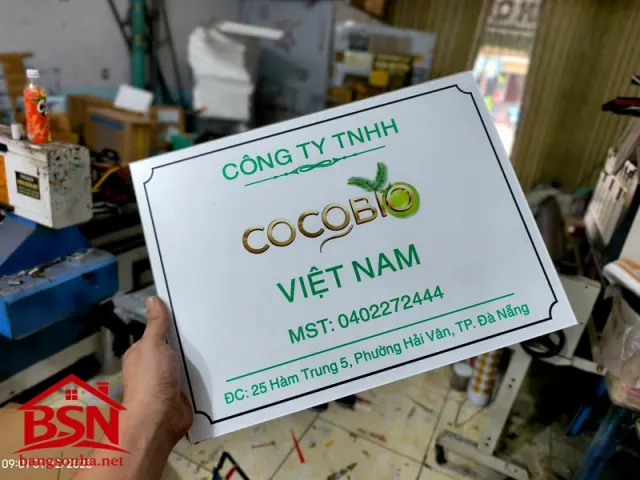 Bảng tên công ty alu cao cấp hiện đại đẹp bền thi công nhanh cho bảng hiệu ngoài trời