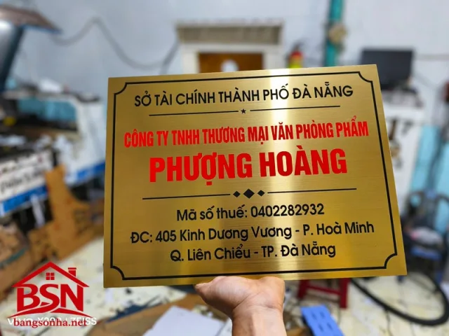 Bảng tên công ty alu hiện đại cao cấp bền đẹp phù hợp lắp đặt cho nhiều lĩnh vực kinh doanh