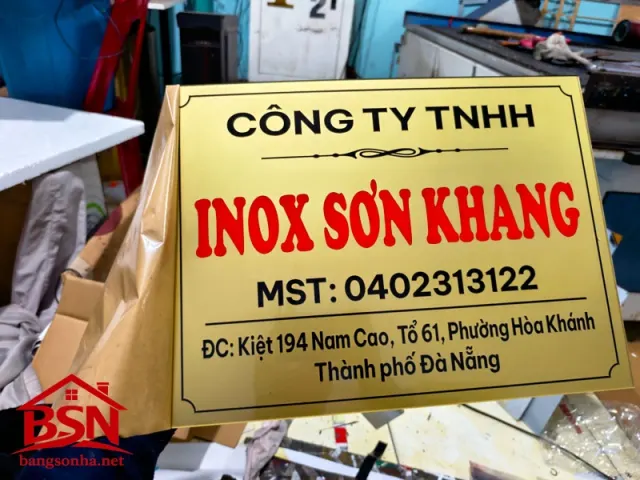 Bảng tên công ty alu đẹp hiện đại sang trọng giá rẻ cho bảng tên mặt tiền công ty